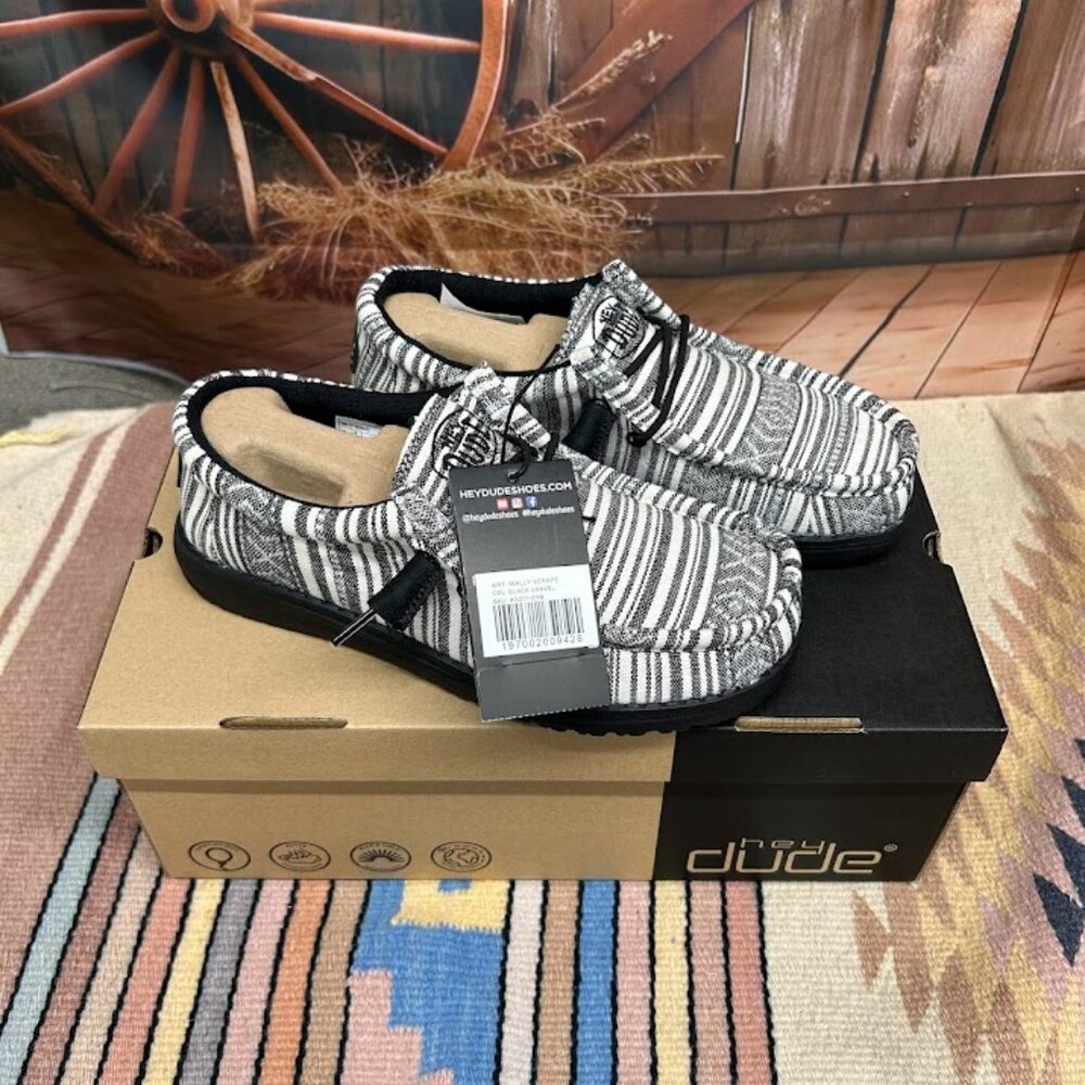 Men's Hey Dude Wally Serape Black Gravel Shoe (also has Women's and Youth sizes) - Picture 2 of 5